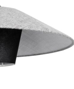 GLOBOSTAR® STORM 203-0292 Μοντέρνο Κρεμαστό Φωτιστικό Οροφής με Ντουί 1 x E27 AC 220-240V IP20 – Μαύρο & Γκρί – Μ50 x Π50 x Υ24cm