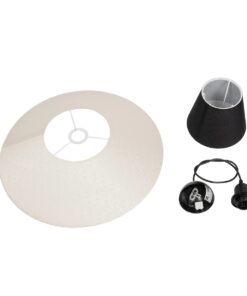 GLOBOSTAR® STORM 203-0293 Μοντέρνο Κρεμαστό Φωτιστικό Οροφής με Ντουί 1 x E27 AC 220-240V IP20 – Μαύρο & Λευκό – Μ50 x Π50 x Υ24cm