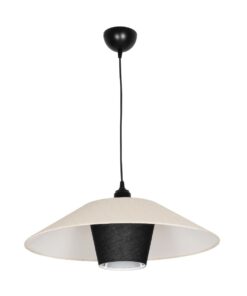 GLOBOSTAR® STORM 203-0293 Μοντέρνο Κρεμαστό Φωτιστικό Οροφής με Ντουί 1 x E27 AC 220-240V IP20 – Μαύρο & Λευκό – Μ50 x Π50 x Υ24cm