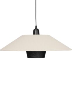 GLOBOSTAR® STORM 203-0293 Μοντέρνο Κρεμαστό Φωτιστικό Οροφής με Ντουί 1 x E27 AC 220-240V IP20 – Μαύρο & Λευκό – Μ50 x Π50 x Υ24cm