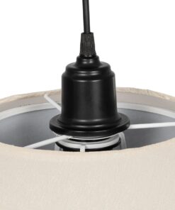 GLOBOSTAR® STORM 203-0293 Μοντέρνο Κρεμαστό Φωτιστικό Οροφής με Ντουί 1 x E27 AC 220-240V IP20 – Μαύρο & Λευκό – Μ50 x Π50 x Υ24cm