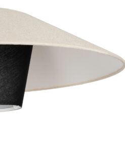 GLOBOSTAR® STORM 203-0293 Μοντέρνο Κρεμαστό Φωτιστικό Οροφής με Ντουί 1 x E27 AC 220-240V IP20 – Μαύρο & Λευκό – Μ50 x Π50 x Υ24cm