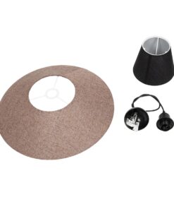 GLOBOSTAR® STORM 203-0294 Μοντέρνο Κρεμαστό Φωτιστικό Οροφής με Ντουί 1 x E27 AC 220-240V IP20 – Μαύρο & Μπεζ – Μ50 x Π50 x Υ24cm