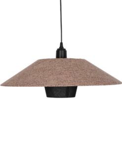 GLOBOSTAR® STORM 203-0294 Μοντέρνο Κρεμαστό Φωτιστικό Οροφής με Ντουί 1 x E27 AC 220-240V IP20 – Μαύρο & Μπεζ – Μ50 x Π50 x Υ24cm