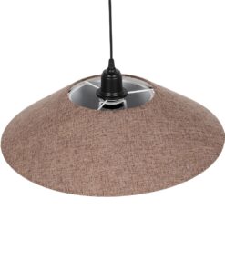 GLOBOSTAR® STORM 203-0294 Μοντέρνο Κρεμαστό Φωτιστικό Οροφής με Ντουί 1 x E27 AC 220-240V IP20 – Μαύρο & Μπεζ – Μ50 x Π50 x Υ24cm