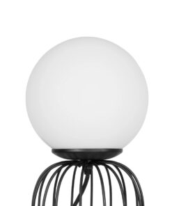 GLOBOSTAR® KAZAF 203-0295 Μοντέρνο Επιτραπέζιο Φωτιστικό Πορτατίφ με Ντουί 1 x E27 AC 220-240V IP20 – Μαύρο & Λευκό – Μ16 x Π16 x Υ40cm