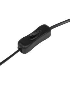 GLOBOSTAR® KAZAF 203-0295 Μοντέρνο Επιτραπέζιο Φωτιστικό Πορτατίφ με Ντουί 1 x E27 AC 220-240V IP20 – Μαύρο & Λευκό – Μ16 x Π16 x Υ40cm