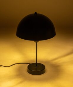 GLOBOSTAR® GAZETA 203-0296 Μοντέρνο Επιτραπέζιο Φωτιστικό Πορτατίφ με Ντουί 1 x E27 AC 220-240V IP20 – Μαύρο – Μ25 x Π25 x Υ39cm