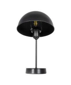 GLOBOSTAR® GAZETA 203-0296 Μοντέρνο Επιτραπέζιο Φωτιστικό Πορτατίφ με Ντουί 1 x E27 AC 220-240V IP20 – Μαύρο – Μ25 x Π25 x Υ39cm