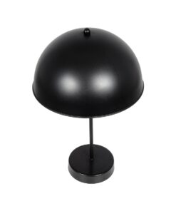GLOBOSTAR® GAZETA 203-0296 Μοντέρνο Επιτραπέζιο Φωτιστικό Πορτατίφ με Ντουί 1 x E27 AC 220-240V IP20 – Μαύρο – Μ25 x Π25 x Υ39cm