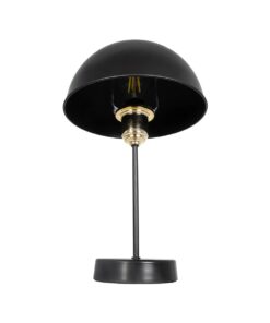 GLOBOSTAR® GAZETA 203-0298 Μοντέρνο Επιτραπέζιο Φωτιστικό Πορτατίφ με Ντουί 1 x E27 AC 220-240V IP20 – Μαύρο & Χρυσό – Μ25 x Π25 x Υ39cm