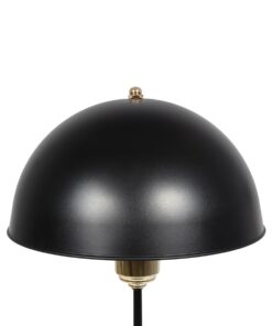 GLOBOSTAR® GAZETA 203-0299 Μοντέρνο Επιτραπέζιο Φωτιστικό Πορτατίφ με Ντουί 1 x E27 AC 220-240V IP20 – Μαύρο & Χρυσό – Μ25 x Π25 x Υ39cm