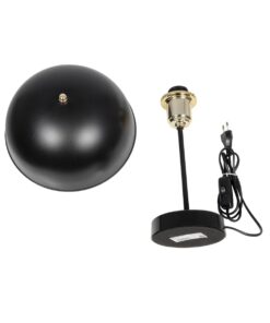 GLOBOSTAR® GAZETA 203-0299 Μοντέρνο Επιτραπέζιο Φωτιστικό Πορτατίφ με Ντουί 1 x E27 AC 220-240V IP20 – Μαύρο & Χρυσό – Μ25 x Π25 x Υ39cm