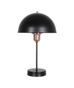 GLOBOSTAR® GAZETA 203-0300 Μοντέρνο Επιτραπέζιο Φωτιστικό Πορτατίφ με Ντουί 1 x E27 AC 220-240V IP20 – Μαύρο & Μπρονζέ – Μ25 x Π25 x Υ39cm