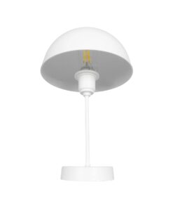 GLOBOSTAR® GAZETA 203-0301 Μοντέρνο Επιτραπέζιο Φωτιστικό Πορτατίφ με Ντουί 1 x E27 AC 220-240V IP20 – Λευκό – Μ25 x Π25 x Υ39cm