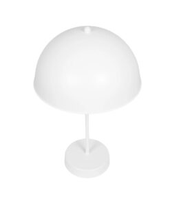 GLOBOSTAR® GAZETA 203-0301 Μοντέρνο Επιτραπέζιο Φωτιστικό Πορτατίφ με Ντουί 1 x E27 AC 220-240V IP20 – Λευκό – Μ25 x Π25 x Υ39cm