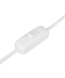 GLOBOSTAR® GAZETA 203-0301 Μοντέρνο Επιτραπέζιο Φωτιστικό Πορτατίφ με Ντουί 1 x E27 AC 220-240V IP20 – Λευκό – Μ25 x Π25 x Υ39cm