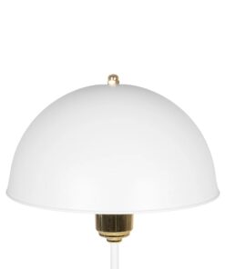 GLOBOSTAR® GAZETA 203-0302 Μοντέρνο Επιτραπέζιο Φωτιστικό Πορτατίφ με Ντουί 1 x E27 AC 220-240V IP20 – Λευκό & Χρυσό – Μ25 x Π25 x Υ39cm