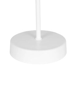 GLOBOSTAR® GAZETA 203-0302 Μοντέρνο Επιτραπέζιο Φωτιστικό Πορτατίφ με Ντουί 1 x E27 AC 220-240V IP20 – Λευκό & Χρυσό – Μ25 x Π25 x Υ39cm