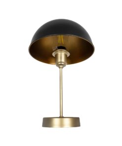 GLOBOSTAR® GAZETA 203-0305 Μοντέρνο Επιτραπέζιο Φωτιστικό Πορτατίφ με Ντουί 1 x E27 AC 220-240V IP20 – Μαύρο & Χρυσό – Μ25 x Π25 x Υ39cm