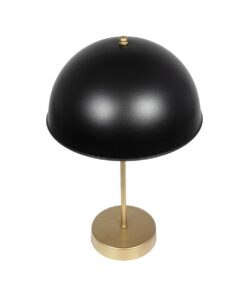 GLOBOSTAR® GAZETA 203-0305 Μοντέρνο Επιτραπέζιο Φωτιστικό Πορτατίφ με Ντουί 1 x E27 AC 220-240V IP20 – Μαύρο & Χρυσό – Μ25 x Π25 x Υ39cm