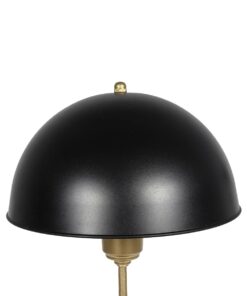 GLOBOSTAR® GAZETA 203-0305 Μοντέρνο Επιτραπέζιο Φωτιστικό Πορτατίφ με Ντουί 1 x E27 AC 220-240V IP20 – Μαύρο & Χρυσό – Μ25 x Π25 x Υ39cm