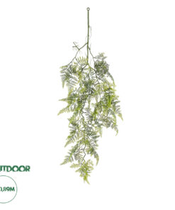 GloboStar® Artificial Garden FERN HANGING BRANCH 20410 Τεχνητό Διακοσμητικό Κρεμαστό Φυτό Φτέρη Υ89cm