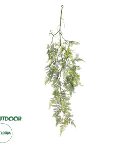GloboStar® Artificial Garden FERN HANGING BRANCH 20413 Τεχνητό Διακοσμητικό Κρεμαστό Φυτό Φτέρη Υ89cm