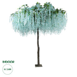 GloboStar® Artificial Garden WISTERIA FLOWER TREE 20433 Τεχνητό Διακοσμητικό Δέντρο Βιστερία Υ340cm