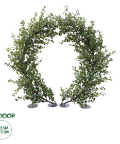 GloboStar® Artificial Garden EYCALYPTUS CINEREA ARCH 20434 Τεχνητή Διακοσμητική Αψίδα Ευκάλυπτου Μ250cm x Υ250cm