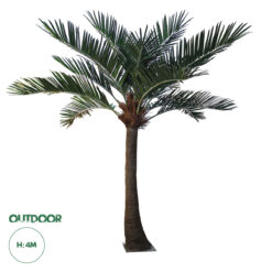 GloboStar® Artificial Garden COCONUT PALM TREE 20442 Τεχνητό Διακοσμητικό Φοινικόδεντρο Κοκοφοίνικας Εξωτερικού Χώρου IP68 UV Certified Protection Υ400cm