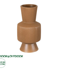 GloboStar® Artificial Garden AMALFI 20471 Πήλινο Κεραμικό Κασπώ Γλάστρα - Flower Pot Κεραμιδί Φ9.5cm x Υ25cm