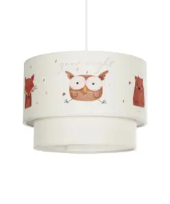 GLOBOSTAR® OWL 204-0001 Παιδικό Κρεμαστό Φωτιστικό Οροφής με Ντουί 1 x E27 AC 220-240V IP20 - Πολύχρωμο - Μ30 x Π30 x Υ24cm