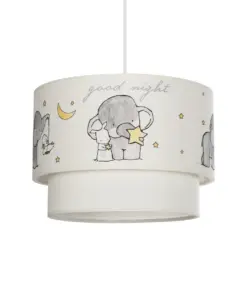 GLOBOSTAR® ELEPHANT 204-0002 Παιδικό Κρεμαστό Φωτιστικό Οροφής με Ντουί 1 x E27 AC 220-240V IP20 - Πολύχρωμο - Μ30 x Π30 x Υ24cm