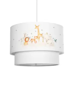 GLOBOSTAR® GIRAFFE 204-0007 Παιδικό Κρεμαστό Φωτιστικό Οροφής με Ντουί 1 x E27 AC 220-240V IP20 - Πολύχρωμο - Μ30 x Π30 x Υ24cm
