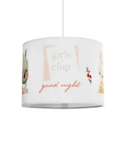 GLOBOSTAR® GIRLSCLUB 204-0010 Παιδικό Κρεμαστό Φωτιστικό Οροφής με Ντουί 1 x E27 AC 220-240V IP20 - Πολύχρωμο - Μ28 x Π28 x Υ24cm