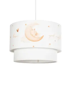 GLOBOSTAR® MOON 204-0011 Παιδικό Κρεμαστό Φωτιστικό Οροφής με Ντουί 1 x E27 AC 220-240V IP20 - Πολύχρωμο - Μ30 x Π30 x Υ24cm