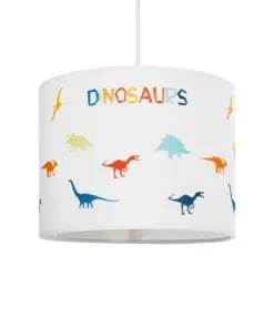 GLOBOSTAR® DINO 204-0014 Παιδικό Κρεμαστό Φωτιστικό Οροφής με Ντουί 1 x E27 AC 220-240V IP20 - Πολύχρωμο - Μ28 x Π28 x Υ24cm