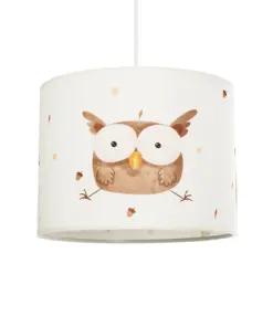 GLOBOSTAR® OWL 204-0017 Παιδικό Κρεμαστό Φωτιστικό Οροφής με Ντουί 1 x E27 AC 220-240V IP20 - Πολύχρωμο - Μ28 x Π28 x Υ24cm