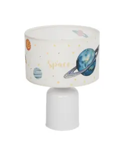 GLOBOSTAR® SATURN 204-0030 Παιδικό Επιτραπέζιο Φωτιστικό Πορτατίφ με Ντουί 1 x E27 AC 220-240V IP20 - Πολύχρωμο - Μ24 x Π24 x Υ32cm