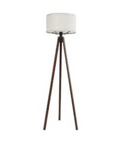 GLOBOSTAR® SAGA 204-0031 Μοντέρνο Επιδαπέδιο Φωτιστικό με Ντουί 1 x E27 AC 220-240V IP20 - Καφέ & Μπεζ - Μ38 x Π38 x Υ140cm
