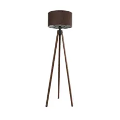 GLOBOSTAR® SAGA 204-0034 Μοντέρνο Επιδαπέδιο Φωτιστικό με Ντουί 1 x E27 AC 220-240V IP20 - Καφέ - Μ38 x Π38 x Υ140cm