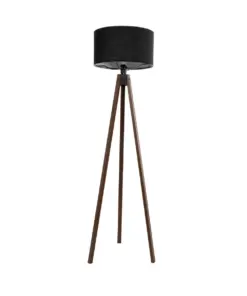 GLOBOSTAR® SAGA 204-0038 Μοντέρνο Επιδαπέδιο Φωτιστικό με Ντουί 1 x E27 AC 220-240V IP20 - Καφέ & Μαύρο - Μ38 x Π38 x Υ140cm