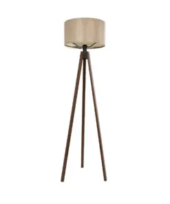 GLOBOSTAR® SAGA 204-0040 Μοντέρνο Επιδαπέδιο Φωτιστικό με Ντουί 1 x E27 AC 220-240V IP20 - Καφέ & Μπεζ - Μ38 x Π38 x Υ140cm
