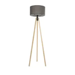 GLOBOSTAR® SAGA 204-0044 Μοντέρνο Επιδαπέδιο Φωτιστικό με Ντουί 1 x E27 AC 220-240V IP20 - Μπεζ & Γκρι - Μ38 x Π38 x Υ140cm