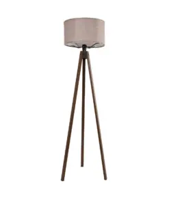GLOBOSTAR® SAGA 204-0049 Μοντέρνο Επιδαπέδιο Φωτιστικό με Ντουί 1 x E27 AC 220-240V IP20 - Καφέ & Ροζ - Μ38 x Π38 x Υ140cm