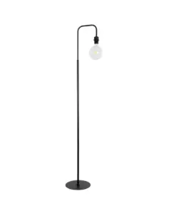 GLOBOSTAR® SNAKE 204-0053 Μοντέρνο Επιδαπέδιο Φωτιστικό με Ντουί 1 x E27 AC 220-240V IP20 - Μαύρο - Μ40 x Π25 x Υ153cm