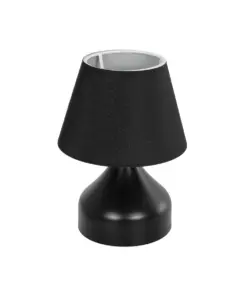 GLOBOSTAR® PYRAMID 204-0058 Μοντέρνο Επιτραπέζιο Φωτιστικό Πορτατίφ με Ντουί 1 x E27 AC 220-240V IP20 - Μαύρο - Μ22 x Π22 x Υ30cm