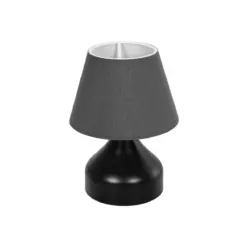GLOBOSTAR® MICKEY 204-0059 Μοντέρνο Επιτραπέζιο Φωτιστικό Πορτατίφ με Ντουί 1 x E27 AC 220-240V IP20 - Μαύρο - Μ22 x Π22 x Υ30cm
