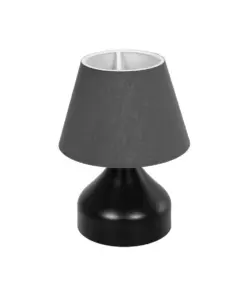 GLOBOSTAR® MICKEY 204-0059 Μοντέρνο Επιτραπέζιο Φωτιστικό Πορτατίφ με Ντουί 1 x E27 AC 220-240V IP20 - Μαύρο - Μ22 x Π22 x Υ30cm